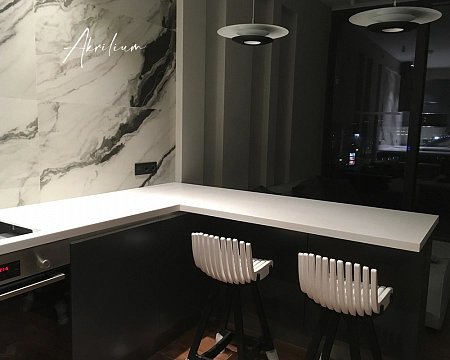 Столешница из искусственного акрилового камня Staron Bright White BW010