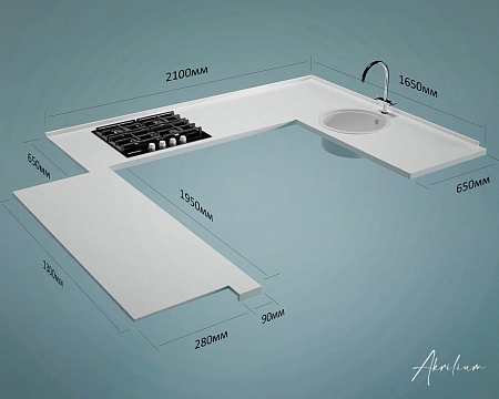 Столешница из искусственного акрилового камня Staron PS813