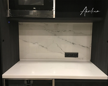 Столешница из искусственного акрилового камня Hanex VENATO SNOW VM-002
