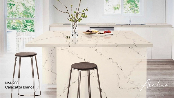 Искусственный камень Искусственный камень Neomarm Calacatta Blanca NM 208 в листах