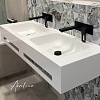 Столешница из искусственного камня Staron для ванной с полотенцедержателем