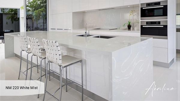 Искусственный камень Искусственный камень Neomarm White Mist NM 220 в листах