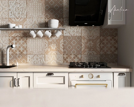 Столешница из искусственного акрилового камня Grandex Hazel Flow M-701