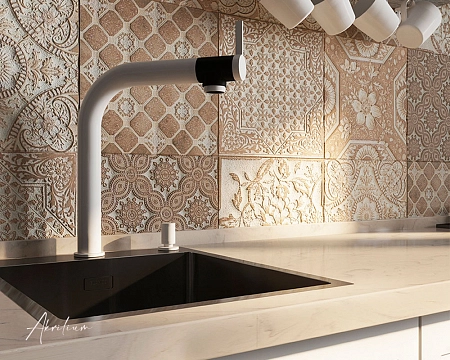 Столешница из искусственного акрилового камня Grandex Hazel Flow M-701