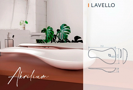 Раковина из искусственного акрилового камня LAVELLO