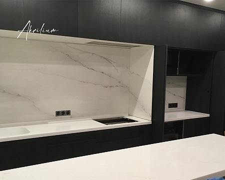 Столешница из искусственного акрилового камня Hanex VENATO SNOW VM-002