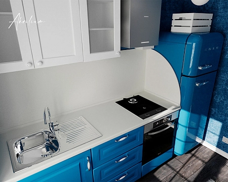 Столешница с фартуком из искусственного акрилового камня Grandex P-104/1