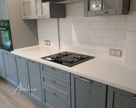 Столешница из искусственного акрилового камня Grandex Pure White P-104 на кухню