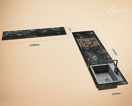 Столешница из искусственного акрилового камня Grandex M-708