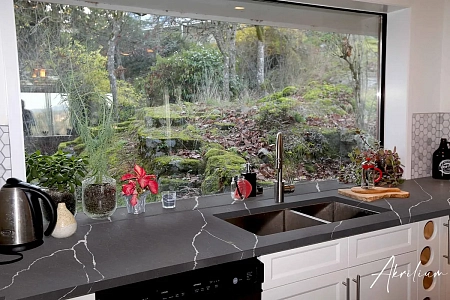 Кварцевый агломерат EtnaQuartz EQHM 007 Grey Marquina