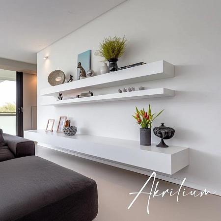 Полка для гостиной из акрилового камня Corian