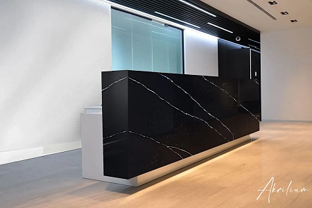 Кварцевый агломерат EtnaQuartz EQHM 006 Negro Marquina