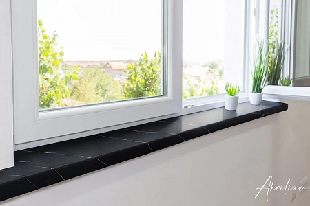 Кварцевый агломерат EtnaQuartz EQHM 006 Negro Marquina