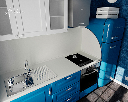 Столешница с фартуком из искусственного акрилового камня Grandex P-104/1